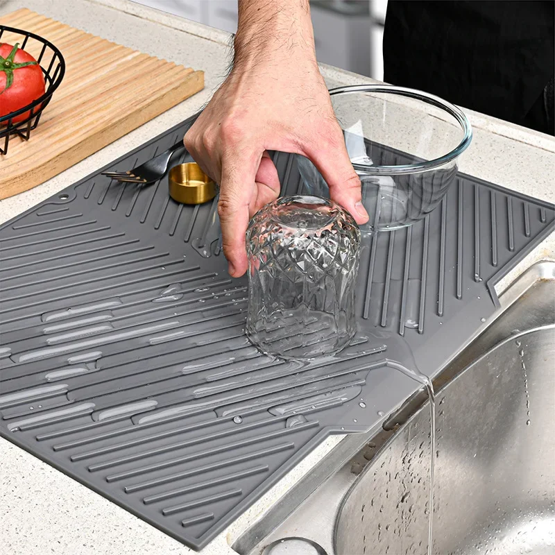 Silicone Tap Washer - ซิลิโคนจานDraining Mat,หม้อจานDraining Matกระทะครัว,ซักผ้าDrying Board Pad DrainerถาดจานDraining