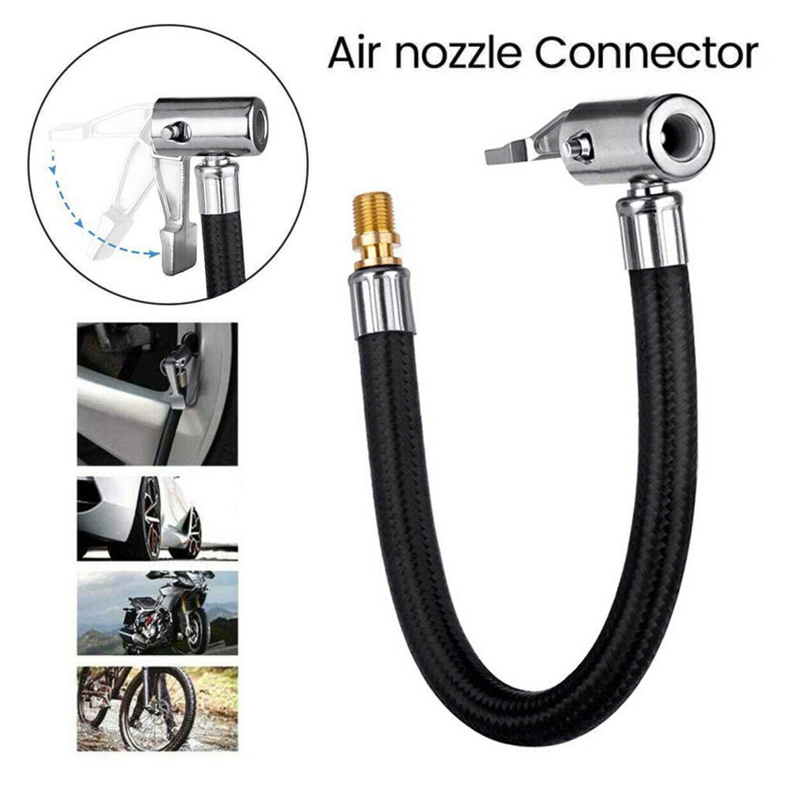 Flexible Hose Braided - ยืดหยุ่นสแตนเลสยางวาล์วการเชื่อมต่อหลอดล็อครถอุปกรณ์เสริม Air Chuck Air ปั๊มอะแดปเตอร์ Tube