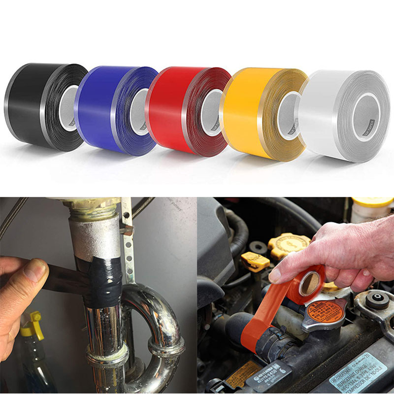 Silicone Tap Washer - แถบซิลิโคนสำหรับซ่อมซ่อมท่อประปาหลากสีสำหรับห้องน้ำในห้องครัวสวนท่อน้ำท่อน้ำประปาซ่อมด้วยตัวเองอุปกรณ์เทปหลอมละลาย