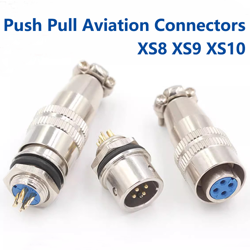 Push Fit Connector - 5/20PCS XS8 XS9 XS10 ขั้วต่อการบินแบบกด-ดึง ขั้วต่อแบบเร็ว