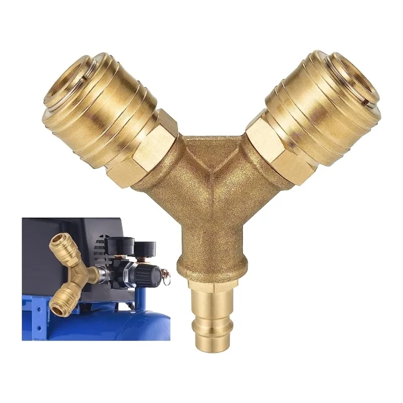ตัวจ่ายลมอัดแบบอัพเกรด 2 ทาง พ - Compression Fitting Brass บทวิจารณ์และราคา