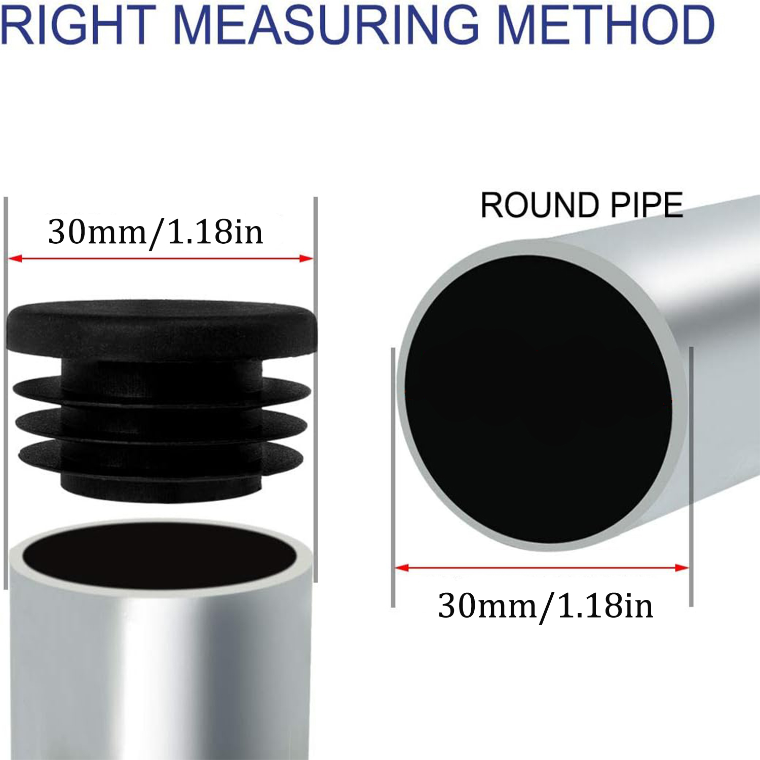 ฝาปิดปลายท่อพลาสติกทรงกลมสีดำ  - Plastic Pipe Clip บทวิจารณ์และราคา
