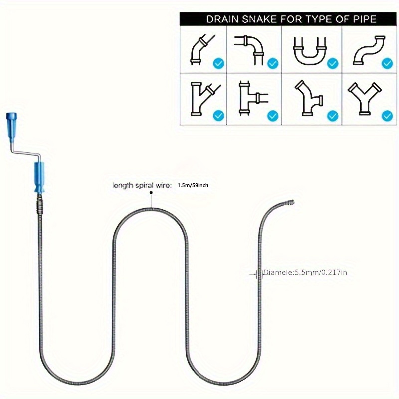 ที่ดันท่อแบบยืดหดได้ ทำจากเหล็ - Drain Snake Flexible บทวิจารณ์และราคา