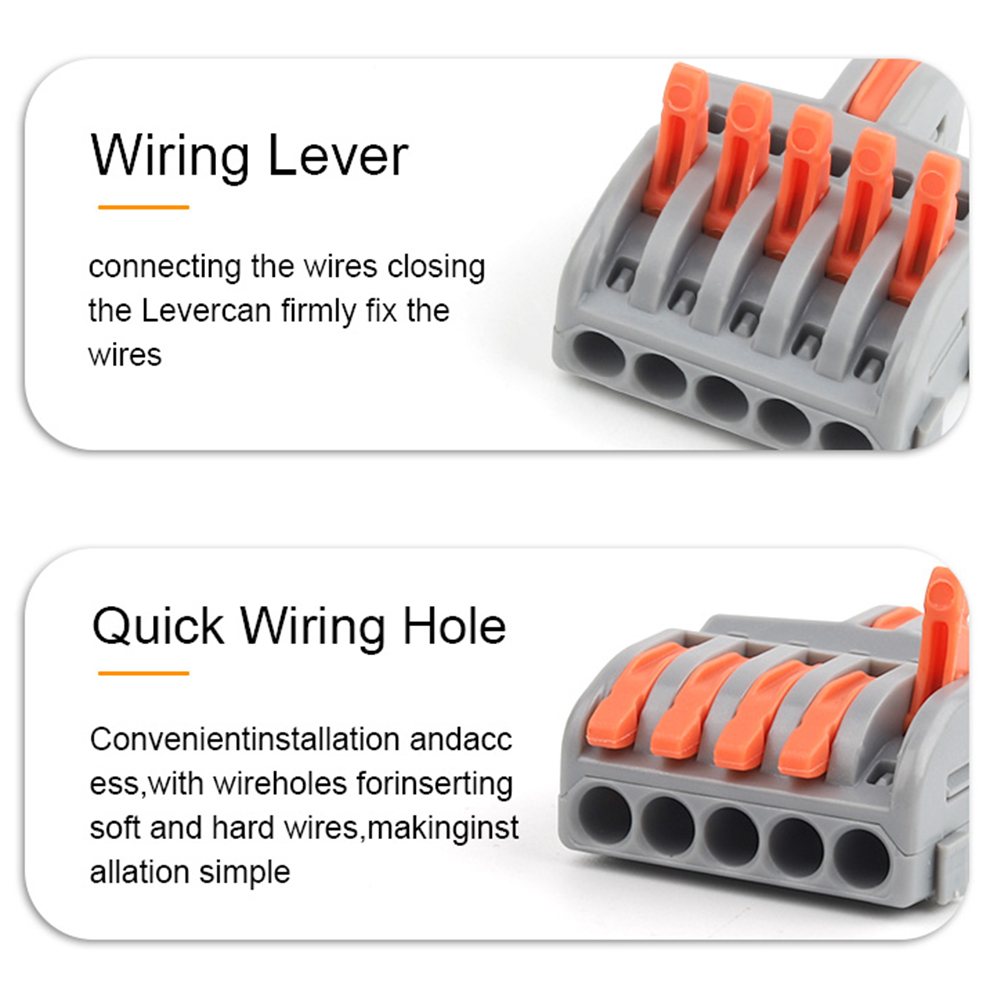 10/100PCS สายเชื่อมต่อไฟฟ้า 1  - Push Fit Connector บทวิจารณ์และราคา