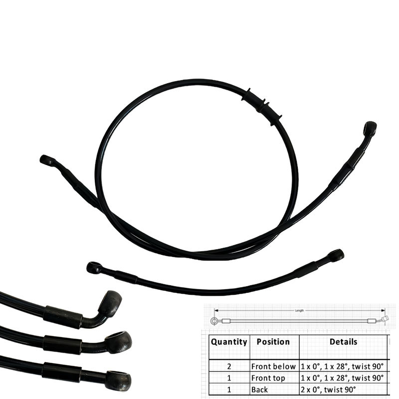 AN3 Moto ไฮดรอลิกสแตนเลสถักสาย - Ptfe Tape Thread บทวิจารณ์และราคา