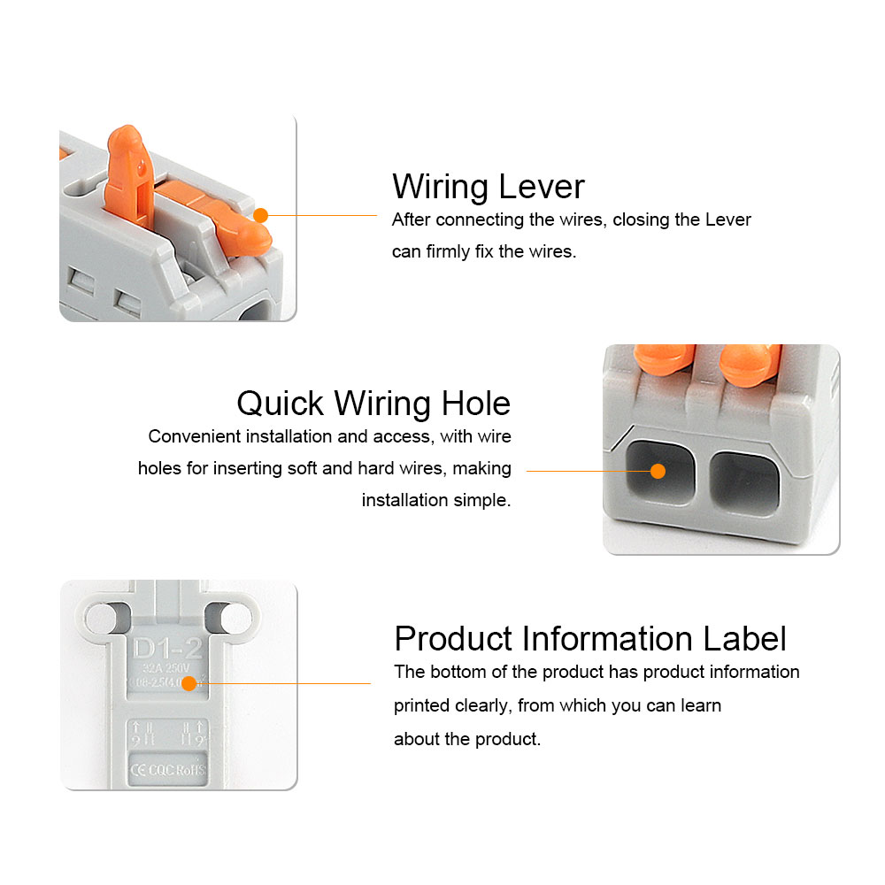 DIY GO 10/50PCS ขั้วต่อสายไฟแบ - Push Fit Connector บทวิจารณ์และราคา