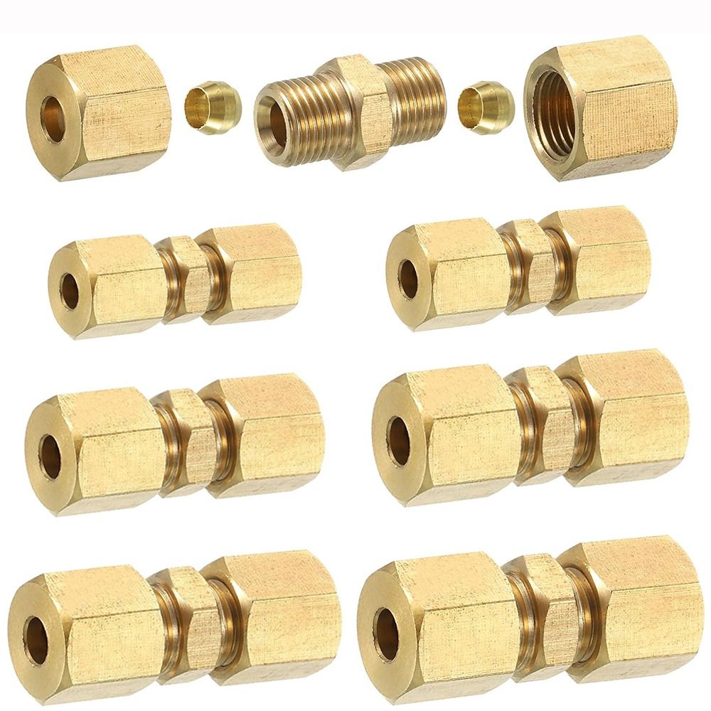 ข้อต่อทองเหลืองแบบอัด 4 5 6 8  - Compression Fitting Brass บทวิจารณ์และราคา