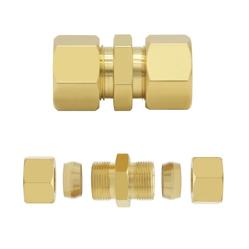 ข้อต่อท่อทองเหลืองแบบบีบอัด ขน - Compression Fitting Brass บทวิจารณ์และราคา